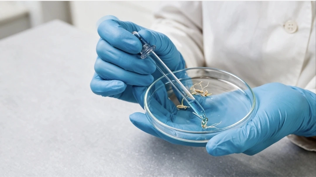 Disposable nitrile examination gloves